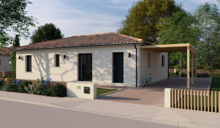 votre maison de 90m2 sur un terrain de 505m2 sur la commune de Le Taillan-Médoc au prix de 375000&euro; avec Alpha Constructions